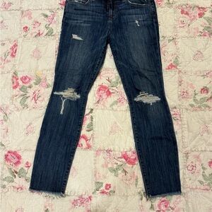 Joe's Jeans Dark Blue Distressed Skinny Jeans